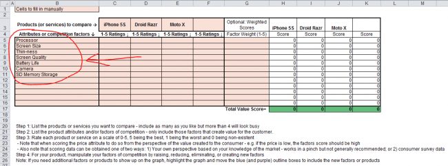 strategy canvas template attribute screenshot