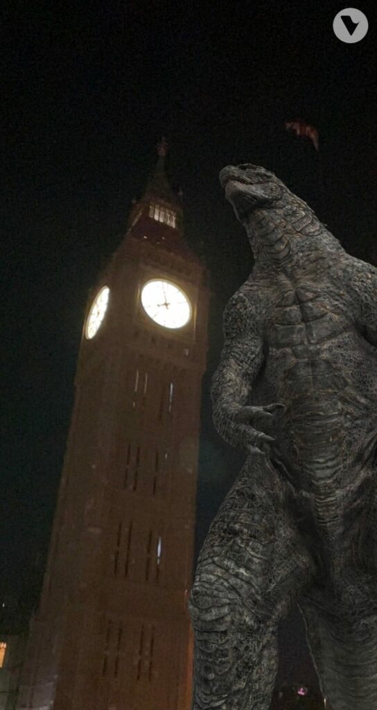 Godzilla Big Ben Virtua Mobile App AR